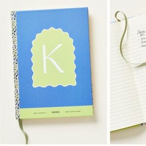 NWT Papier x Anthropologie Monogram Journal - K